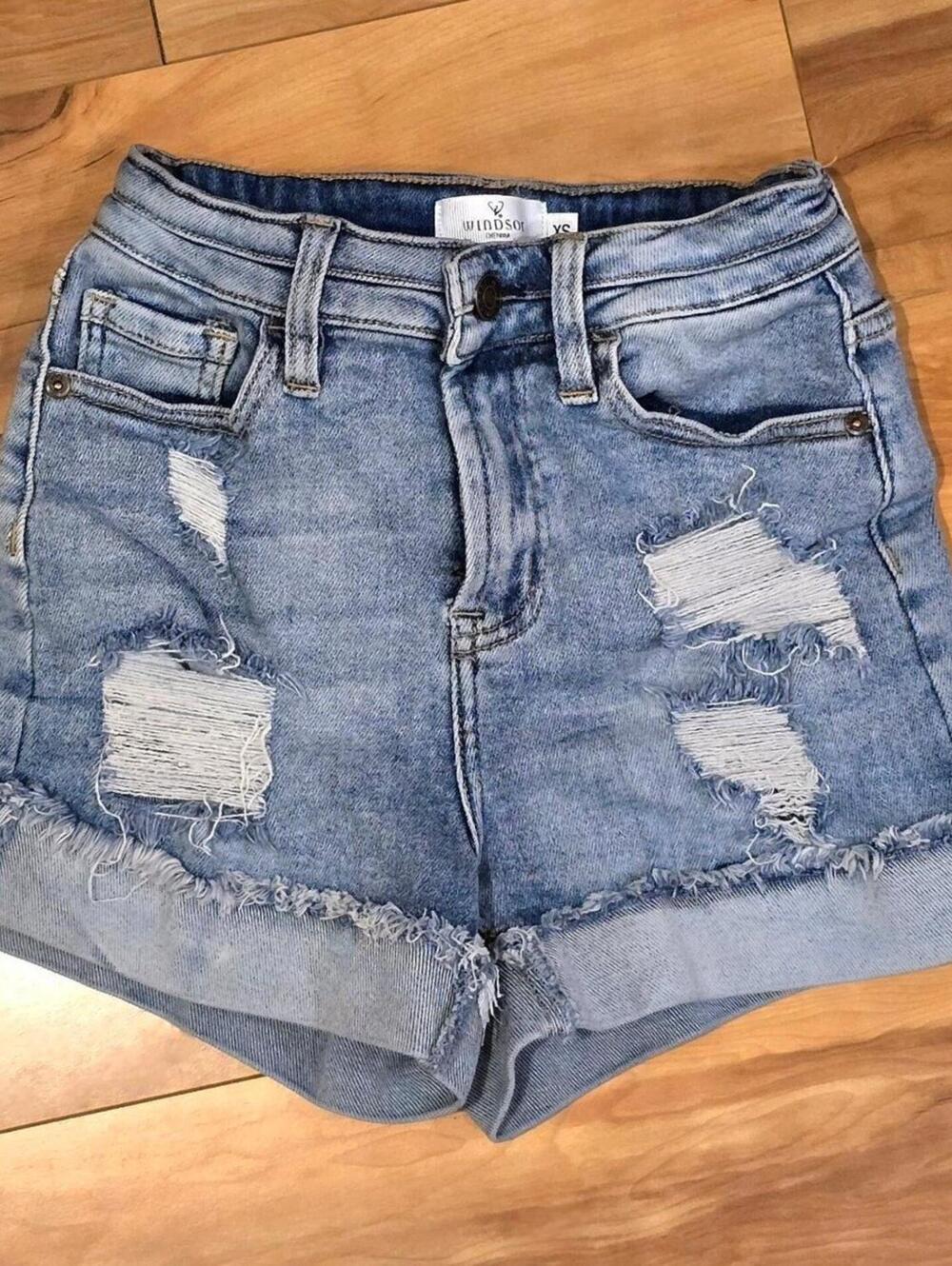 Windsor Distressed Denim Jean Shorts Women's XS